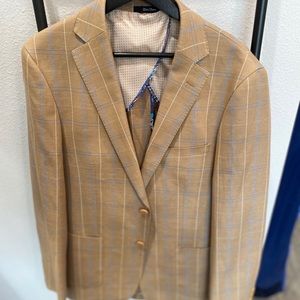 Tan plaid blazer